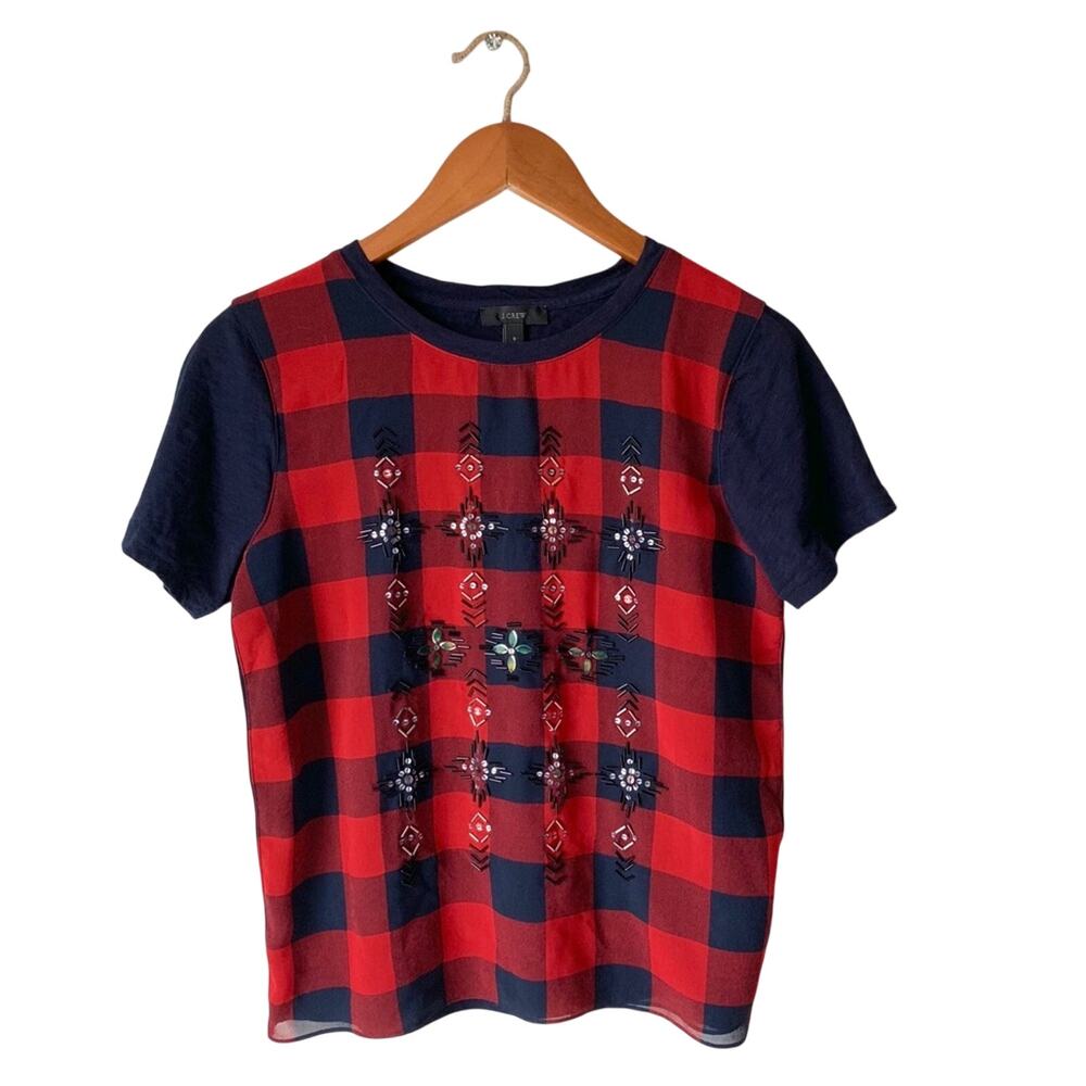 J. Crew Beaded Blouse